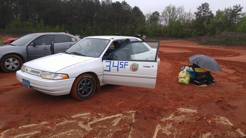 My girlfriend waited in the car as long as she could. She was not thrilled about the mud.